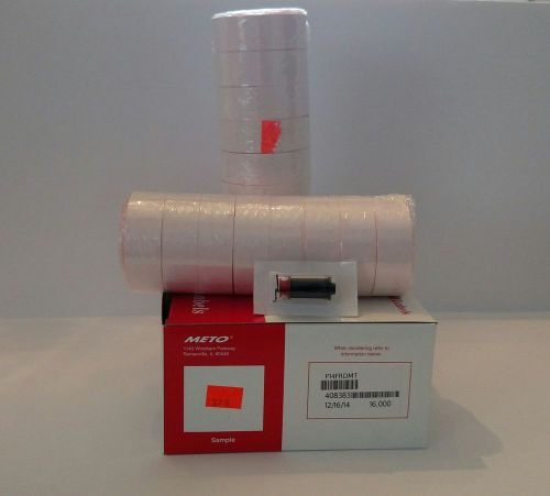 Meto Primark P14 L14 1 line FL red labels 16000 + ink roller