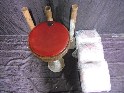 4 Vintage Steel Diner Bar Stools Industrial