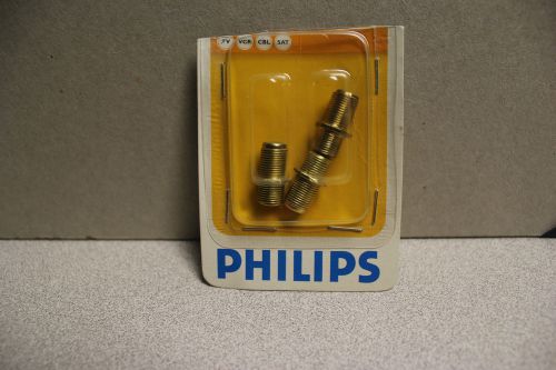 PHILIPS (3 PK) MODEL # SWV2025W/27 - CONNECTS 2 COAXIAL CABLES TOGETHER - NEW