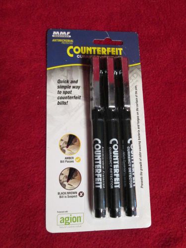 Counterfeit Currency Detector Pen, 3/Pack NOC