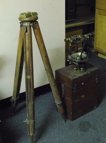 Antique/vintage Surveyors Transit with tripod and box COMPLETE
