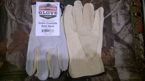 Colorado Glove Company 12 pair Grain Cowhide gloves leather work riding dozen