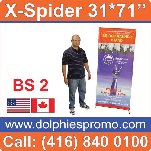 5 UNITS Exhibit Display Trade Show Banner Stands 31*71&#034; Portable Tabletop Stand