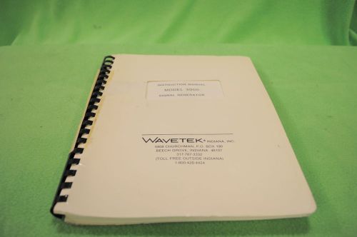Wavetek 3000 Signal Generator Manual