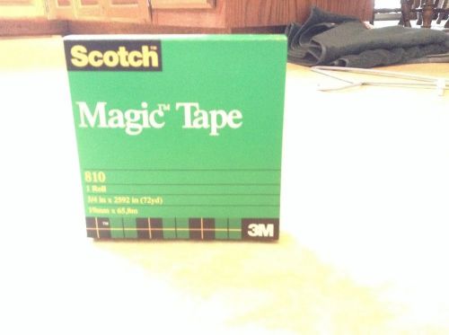 New ! Scotch Magic Tape 810, 3/4&#034; x 72 yds, 3&#034; Core 810