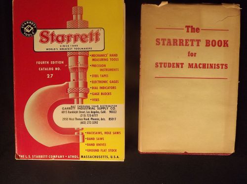 STARRETT 1965 CATALOG &amp; BOOK FOR STUDENT MACHINISTS 1961