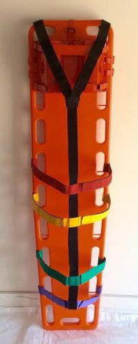 Spine board  rescue emergency   with  head immobilization and spider strap for sale