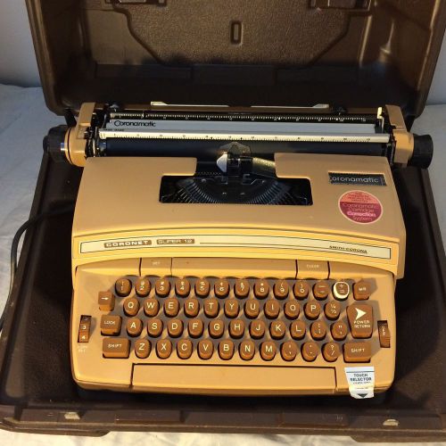 Vintage Smith Corona Coronet Super 12 Electric Typewriter with Hard Case