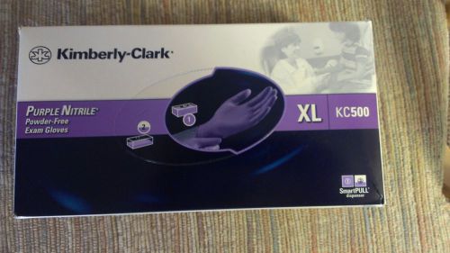 KIMBERLY-CLARK PURPLE NITRILE EX GLOVES CASE 10 BOX//1000 X-LG POWDER FREE KC500