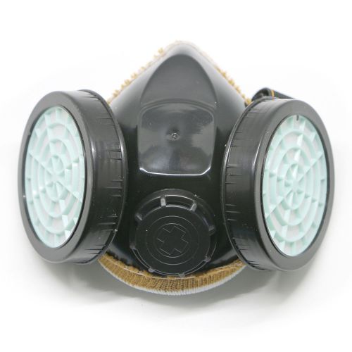 Safety chemical respirator gas mask spray paint anti-dust dual filter cartridges for sale
