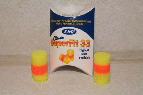 TWENTY Pairs (20) 3M E-A-R Classic SuperFit 33 Uncorded Earplugs in Ind Packs