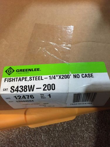 Greenlee S438W-200 Replacement Steel Fish Tape 1/4&#034; x 200&#039; **REDUCED**