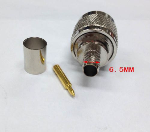 2 set N male RF coaxial feed connector 50-5 coaxial cables Crimp L16 plug 50 Ohm
