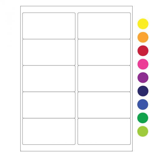 Laser &amp; Inkjet Matte Paper Labels - 4&#034; x 2&#034; #LZP-7