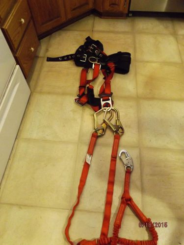 Protecta 1191209 pro construction  harness w/lanyard 420 lbs sz med for sale