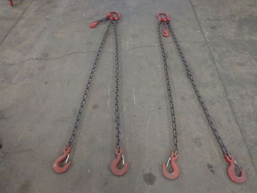 Chain sling john sakash co. 3/4x 12&#039; grade 80 49,000 lb. double leg with hooks for sale