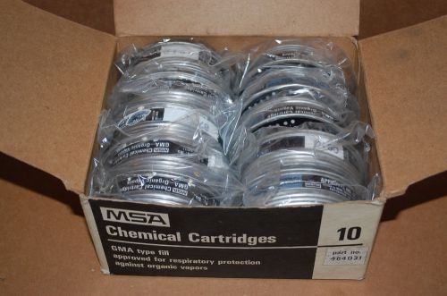NIB 10 MSA 464031 Chemical Cartridges GMA/OV Respiratory Protection 459315 USA