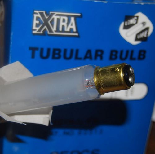 Lot 4  bulbs 20t6-1/2 130v 20 watt t6.5 tubular exit light dc bayonet frosted for sale