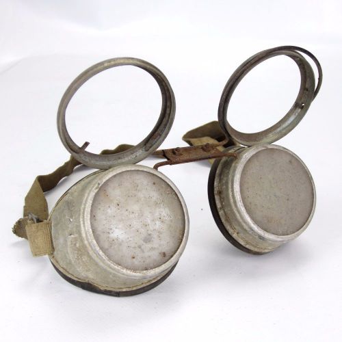 Vintage Welding Safety Goggles Glasses Aluminum? Steampunk Retro Old #2