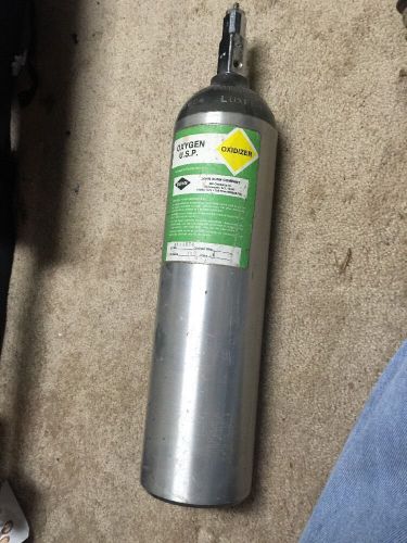 Medical oxygen cylinder size &#034;d&#034; portable oxygen tank w/ toggle ships empty for sale
