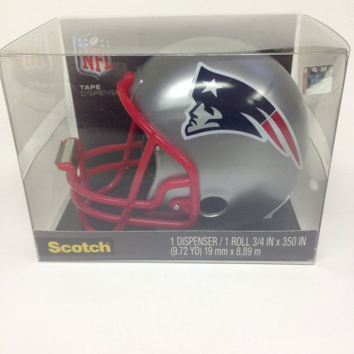 Scotch Helmet Tape Dispenser, New England Patriots , Plus 1 Roll Tape 3/4&#034; x 350