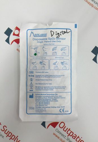 NEW! Solaris Medical Disposable Adult / Neonatal Oximetry SPO2 Wrap Sensor 7 Pin