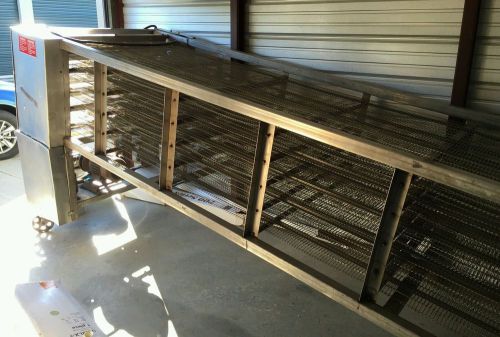 5 tier cooling conveyor used at tortilla factory or bakery.
