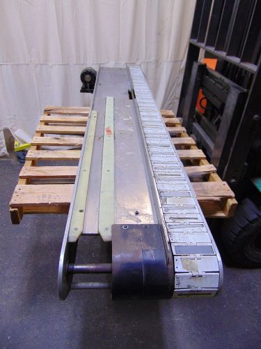 8&#039; long plastic table top chain conveyor with 115v electric motor for sale