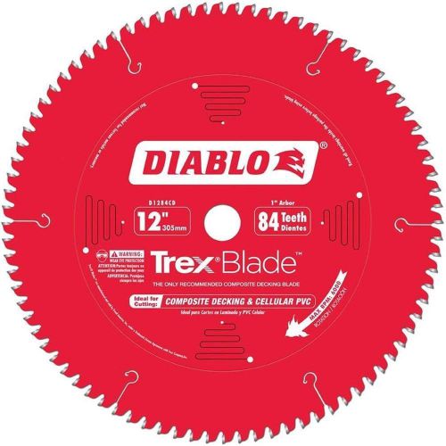 NEW FREUD DIABLO D1284CD 12&#034; X 84-TOOTH TREX BLADE FOR COMPOSITE DECKING &amp; PVC