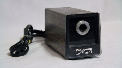 Panasonic Pencil Sharpener Electric KP-77S Vintage Woodgrain Tested Works