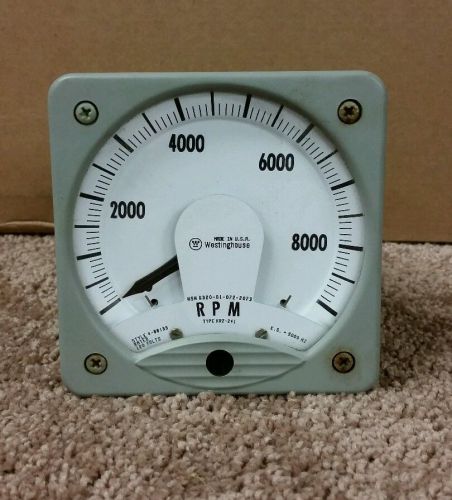 RPM Meter M-3306 Westinghouse Type KR2-241 0-10000 RPM