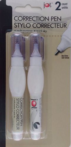Jot white out correction pens fine metal top 0.02 mm, 2 pens/pack for sale