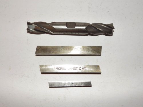 A 3/4&#034; double end endmill and 3 new high speed tool bits for sale