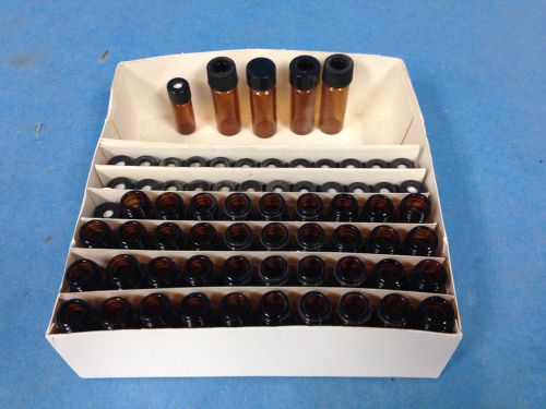 Lab glass amber vial 4ml, 2ml box of 69 for sale