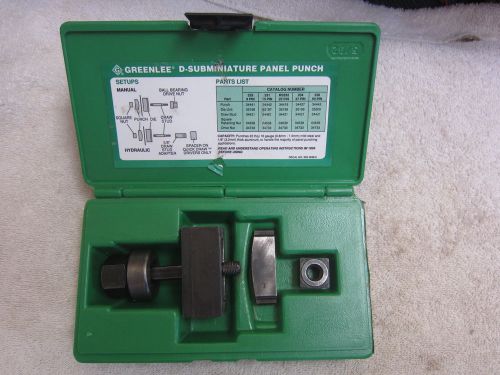 Greenlee RS232 25-Pin D-Subminiature Panel Punch, Used