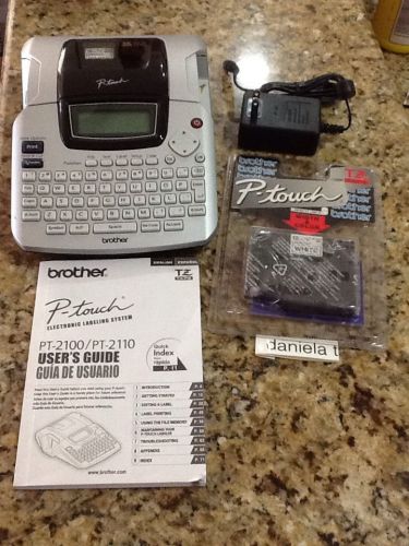 EUC WORKING BROTHER P TOUCH LABEL MAKER TAKES BATTERIES ORGANIZE PT-2100