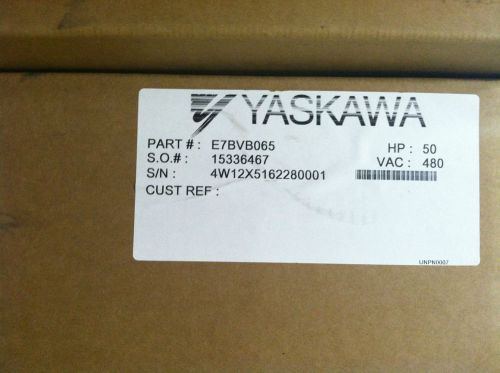 Yaskawa E7 Series 50Hp 480V Drive w/ Bypass PN: E7BVB065 *** NEW ***