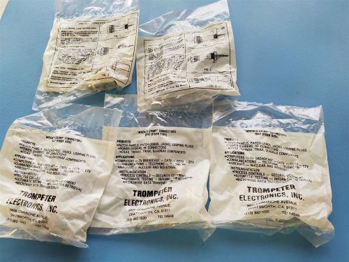 Lot of 5 new trompeter bnc bulkhead panel mount rf coaxial connectors ubj26-5 for sale