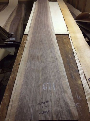 Wood Walnut   F/C  Veneer 120x13,14,15,  total 3 pcs RAW VENNER N671..