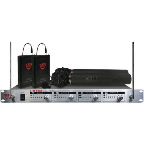 Nady u-41q 2ht/2lt/o uhf wireless microphone system 4 channels for sale