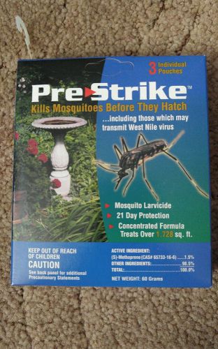 Prestrike mosquito larvicide pouches