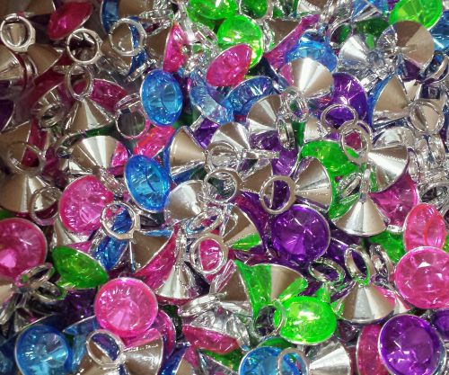 24 piece Girls big diamond ring Bright Plastic Princess birthday party gift toy