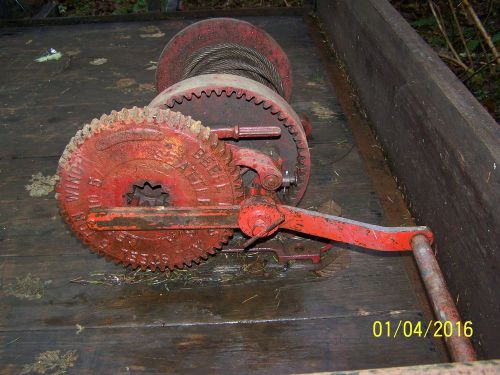 Beebe Brothers (Bros)   5 ton, Two Speed Manual Hand Winch Barge Hoist, Nice!!
