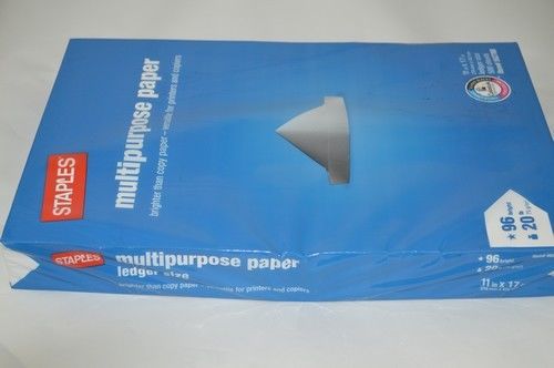 Staples Multipurpose Paper, 11&#034; x 17&#034;, Ream 500/Ream NEW