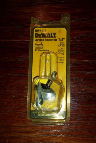 Dewalt dw6476 carbide router 1/4&#034; new in package 45 degree chamfering for sale