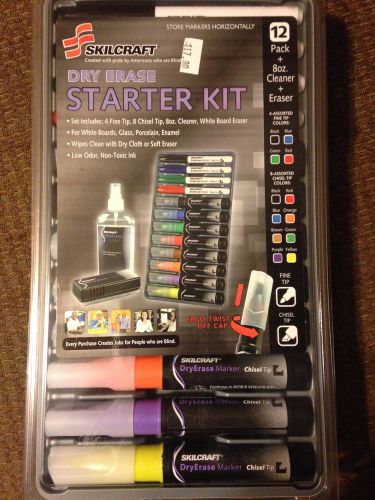 Skilcraft Dry Erase Starter kit With Eraser (Cleaner Not Included)