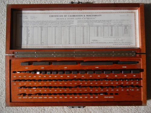 Brown &amp; sharpe 88pc gage block complete set .050-4.000&#034; made in usa for sale