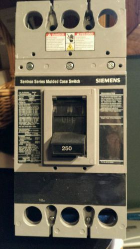 Fxd63s250a siemens type fxd6-a sentron series molded case switch 3p 250 amp 600v for sale