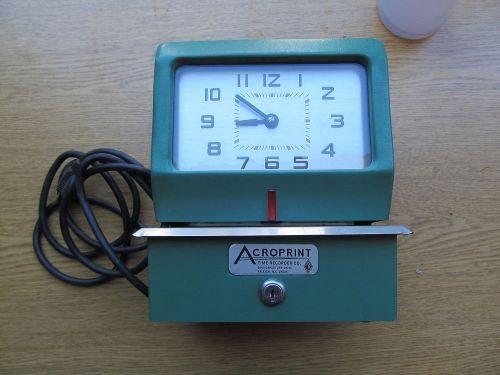 Acroprint 125NR4 Heavy Duty Manual Time Recorder SOLD AS IS