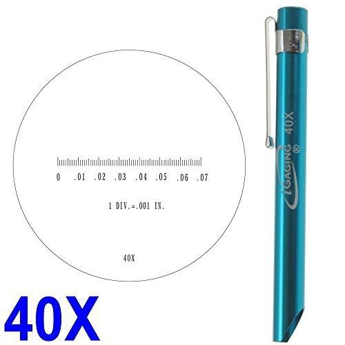 iGaging Pocket Scope Magnifier Scale 40X Magnification Microscope Scale Range